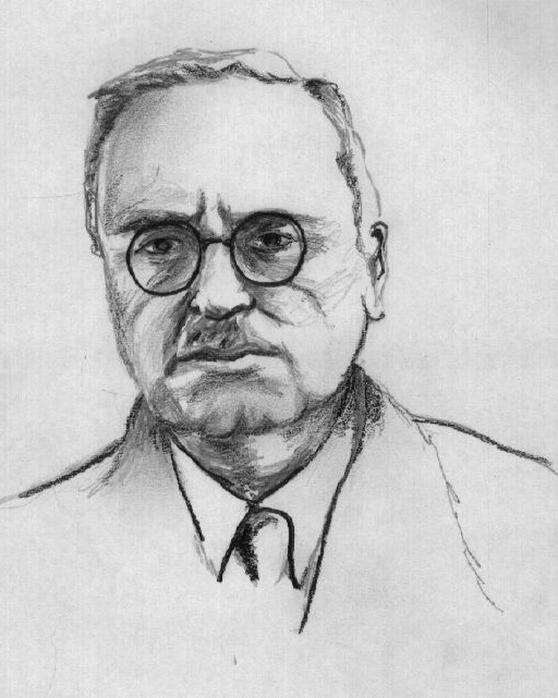 Desenho a lápis de Alfred Adler