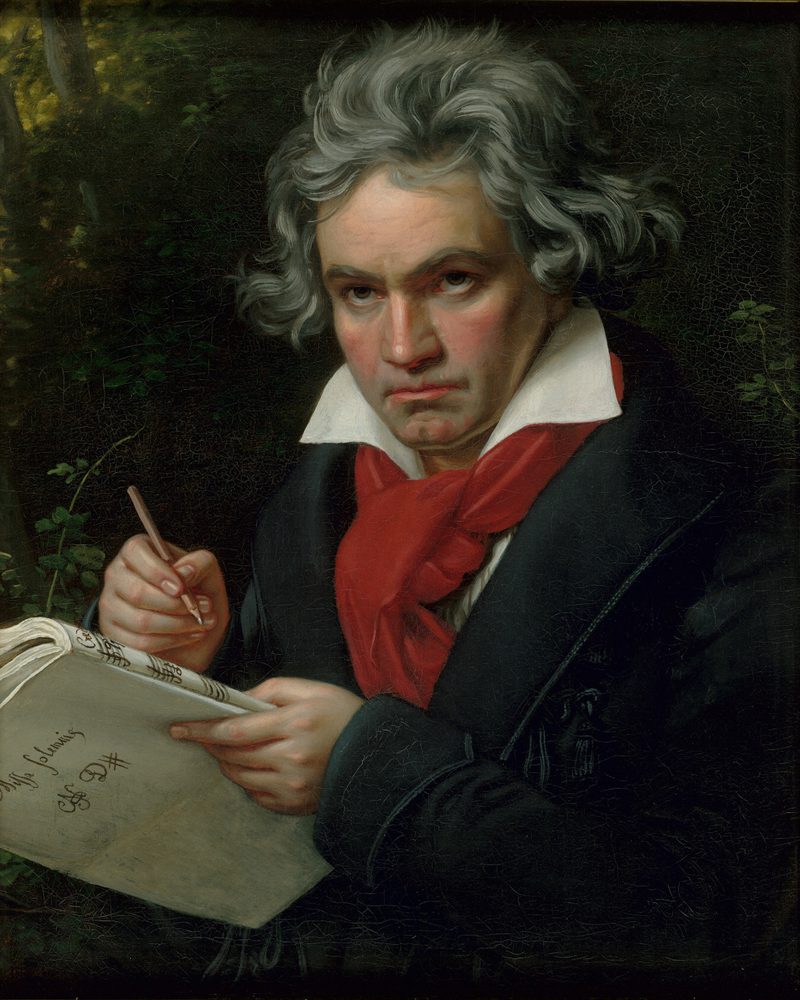 Retrato pintado de Ludwig van Beethoven