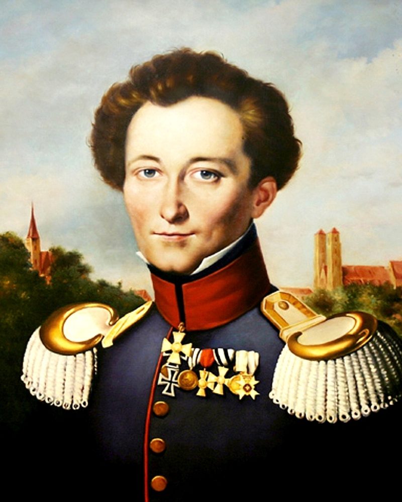 Retrato pintado de Carl von Clausewitz