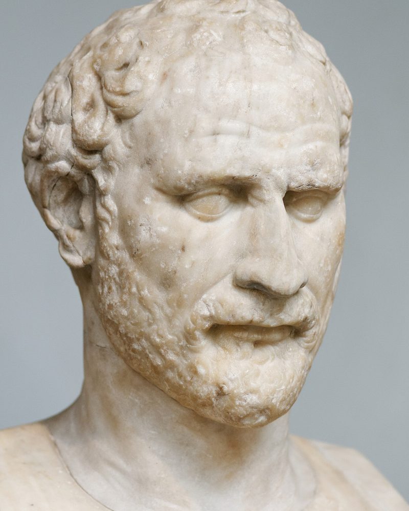 Busto de mármore de Demóstenes